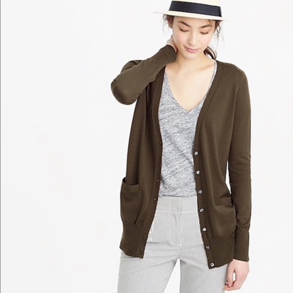 J. Crew Sweaters - Jcrew classic merino wool long boyfriend cardigan